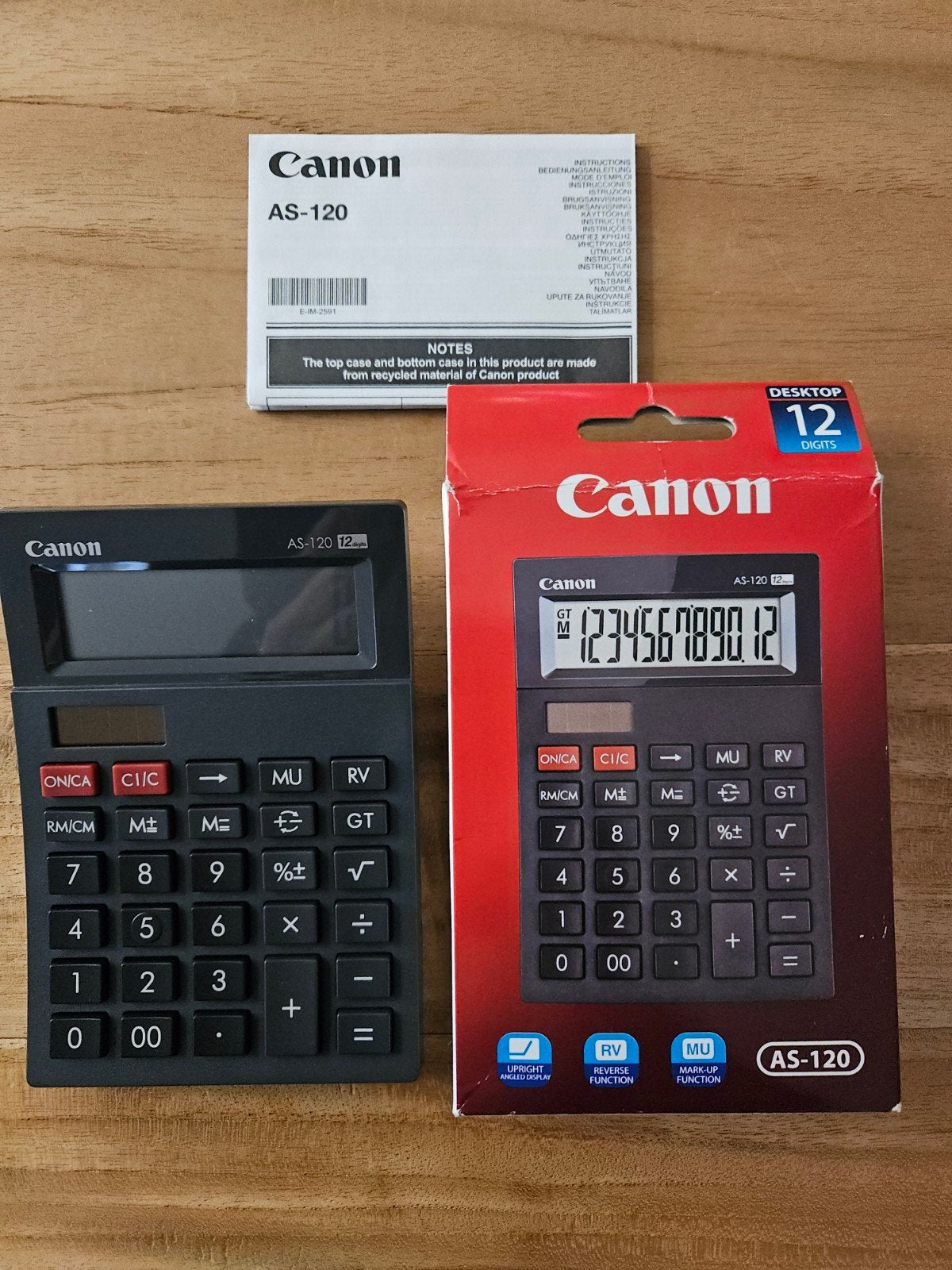 Canon AS-120 rekenmachine (nieuw), Ophalen, Nieuw