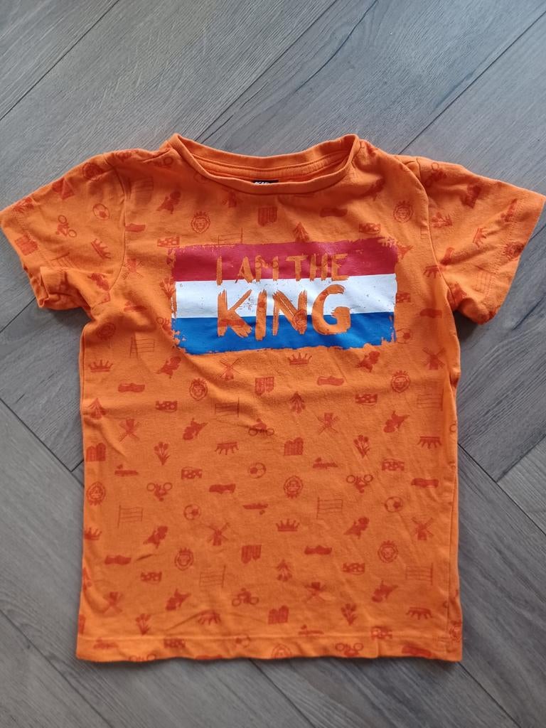 T-Shirt jongens koningsdag/ koningsspelen maat 110/ 116., Ophalen of Verzenden, Zo goed als nieuw, Jongen, Shirt of Longsleeve