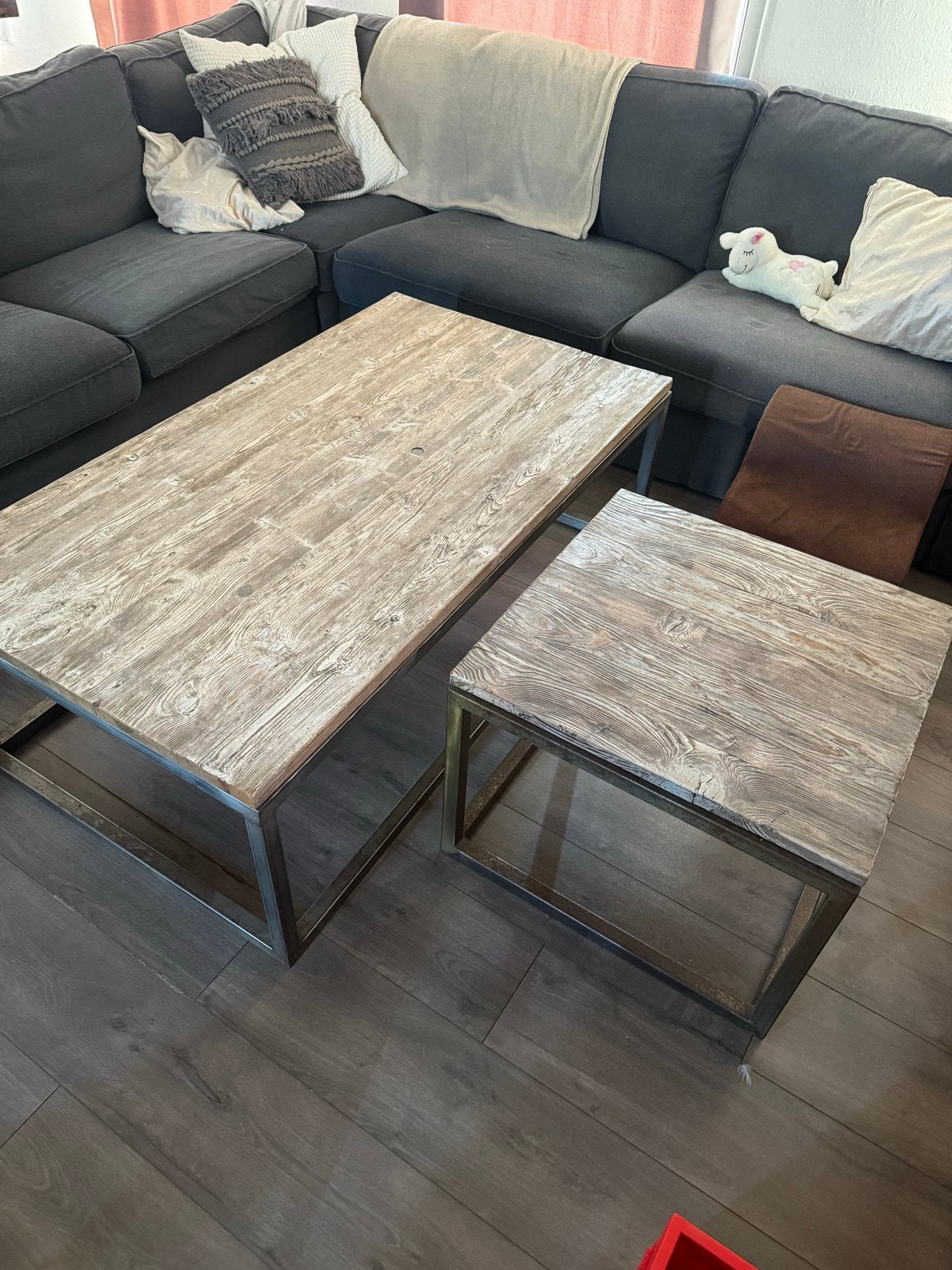 Set van 2 salon tafels, Ophalen, 100 tot 150 cm, 50 tot 100 cm, Zo goed als nieuw