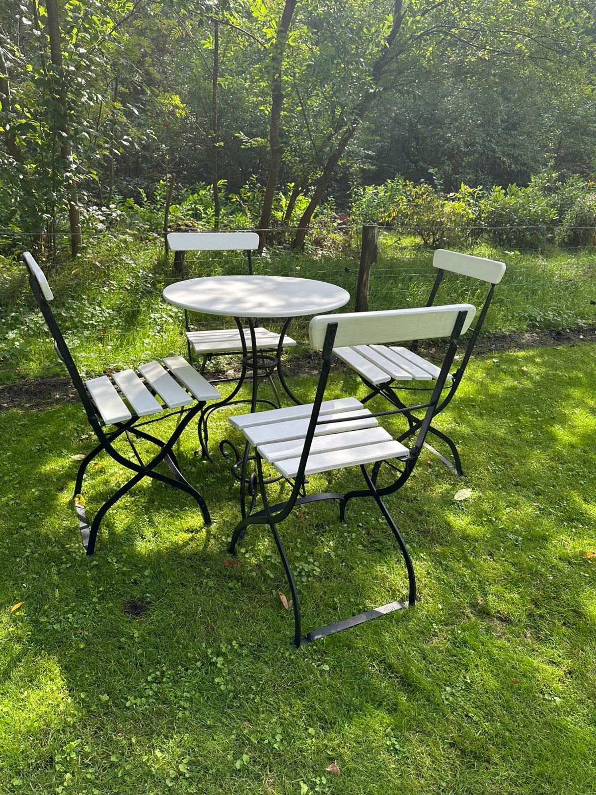 Mooi oud bistro setje, Ophalen, Gebruikt, Stoel, Tuinset