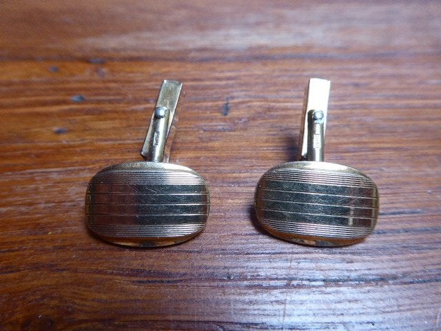 Vintage goudkleurige manchetknopen., Antiek en Kunst, Ophalen of Verzenden, Dames