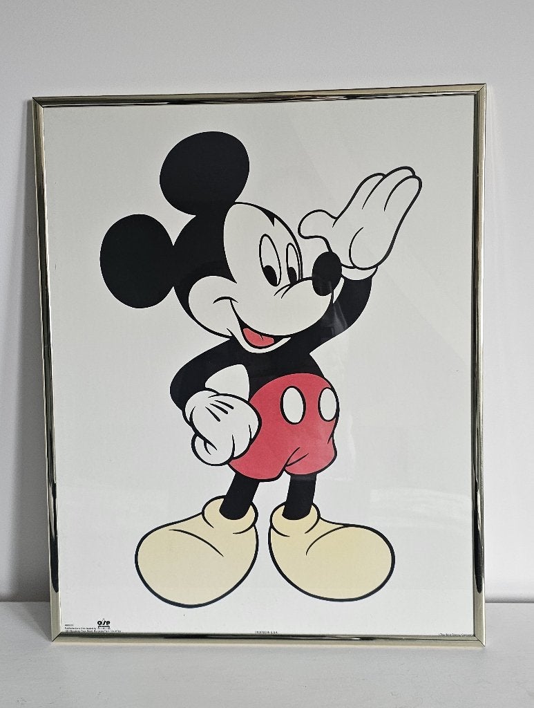 LEUKE INGELIJSTE "MICKEY MOUSE" POSTER, Ophalen of Verzenden, Mickey Mouse, Gebruikt, Plaatje of Poster