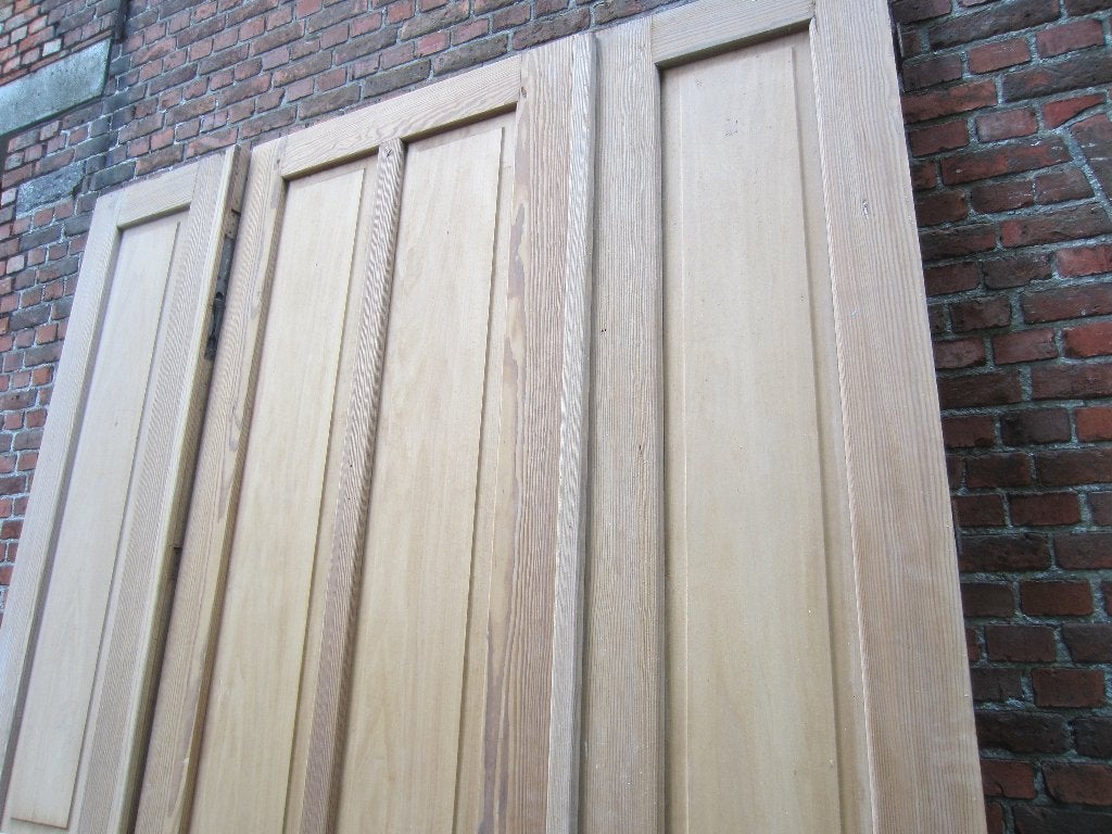 271hx191br Antieke driedelige deurenset, loopdeur 84 cm, Ophalen