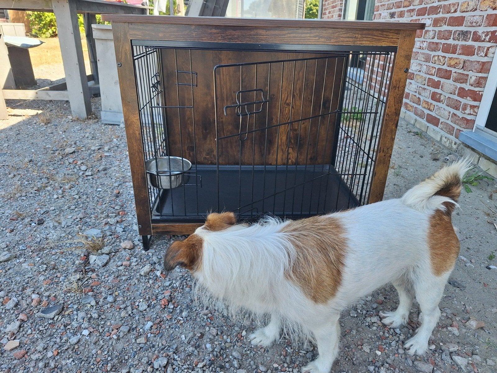 mooie honden bench, Ophalen, Zo goed als nieuw