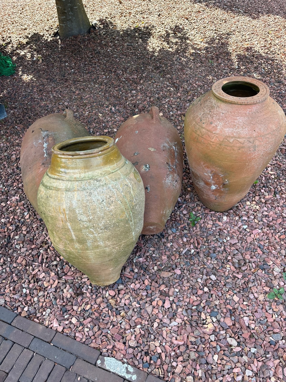 terracotta potten - set van 4, Antiek en Kunst, Ophalen