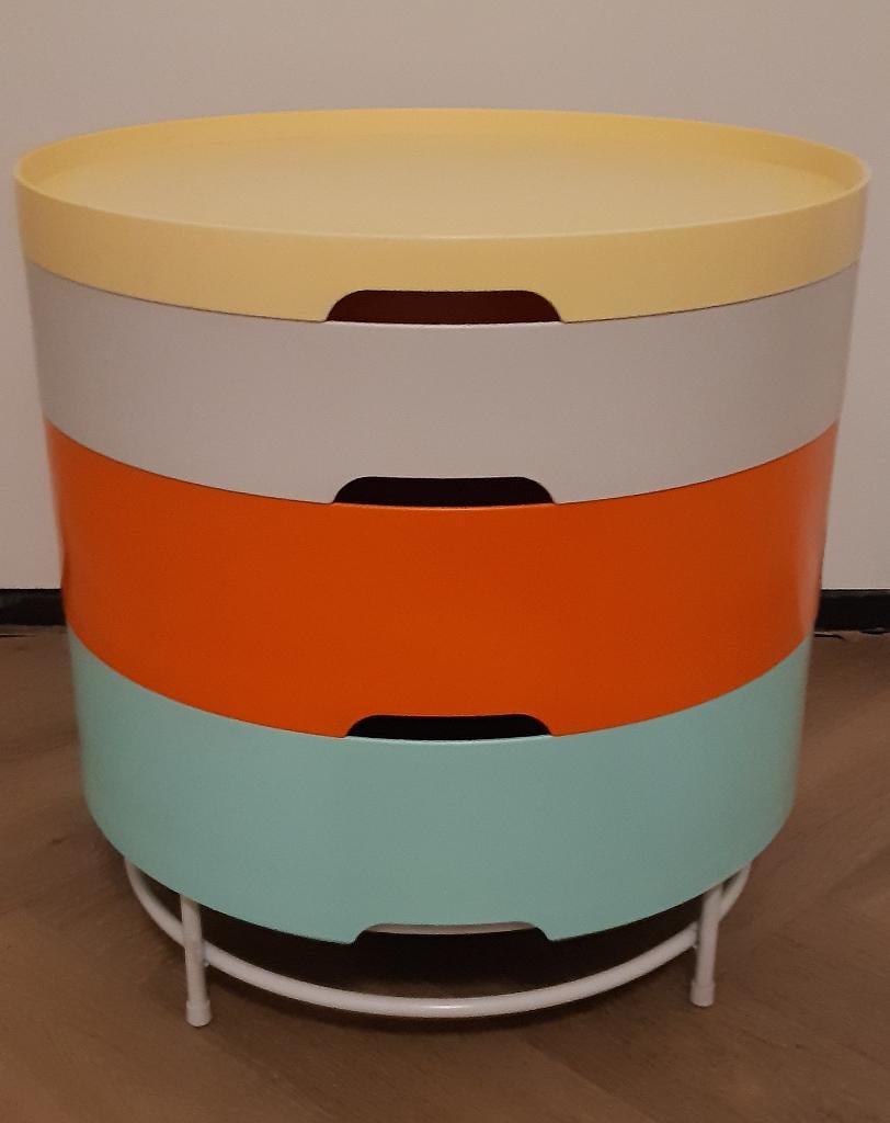 Ikea Ps 2014 bijzettafel Williams Brill & Richardson, Minder dan 55 cm, Rond, Design - retro, Zo goed als nieuw