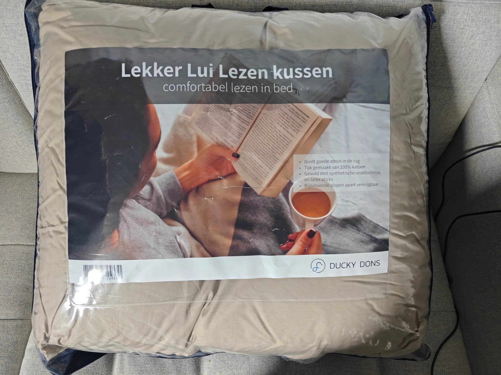 Ducky Dons Lekker Lui Lezen Loungekussen - Zo goed als nieuw, Ophalen of Verzenden, Zo goed als nieuw, Overige kleuren