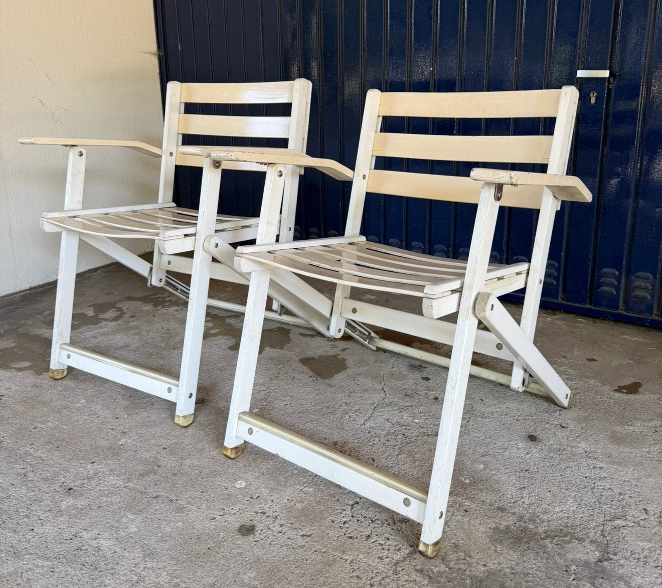 Mid-Century Fratelli Reguitti Klapstoelen Set van 2, Huis en Inrichting, Stoelen, Ophalen