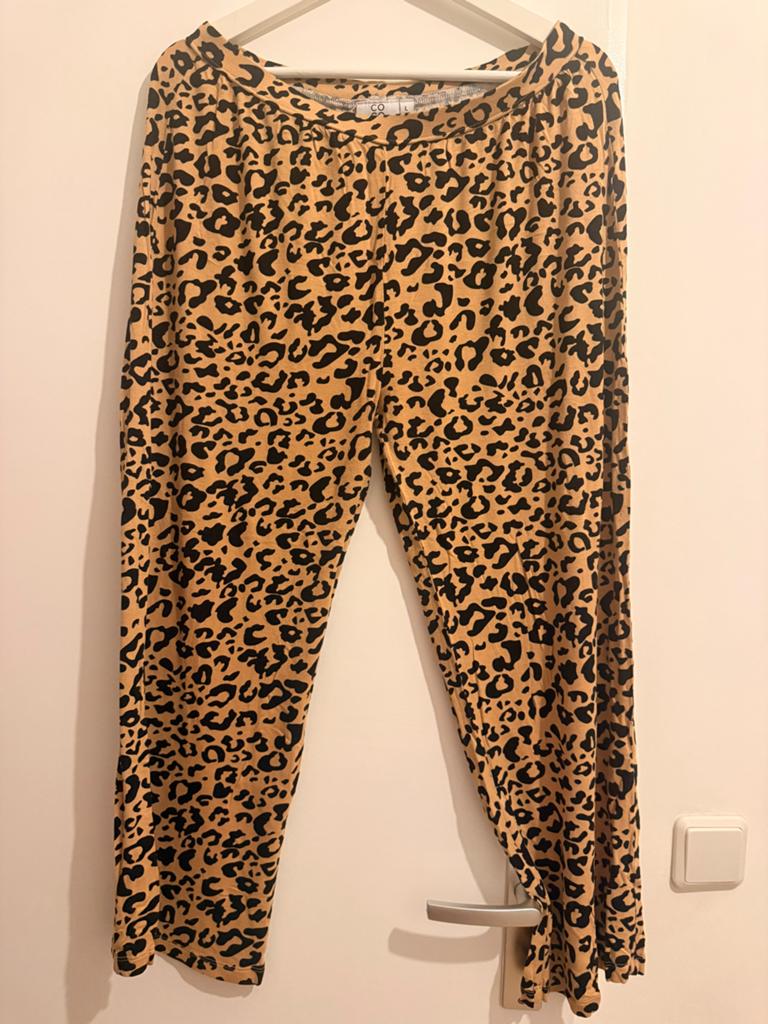Coco Bella Luipaardprint Broek Maat L, Beige, Maat 42/44 (L), Ophalen of Verzenden, Zo goed als nieuw