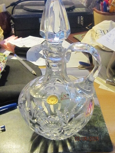 Prachtig Gesl Kristalglas Kruikje Nachmann Blei kristal, Antiek en Kunst, Ophalen