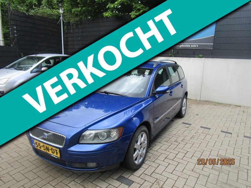 Volvo V50 1.8 Edition I +Airco +Nieuwe Apk, Voorwielaandrijving, 125 pk, 4 cilinders, Blauw