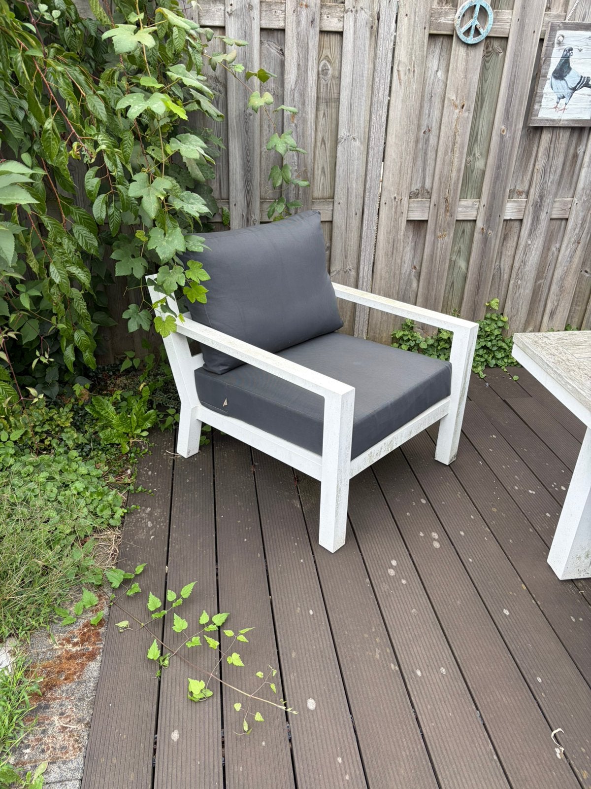 Tuinset met all weather kussens, Ophalen, 4 zitplaatsen, Gebruikt, Bank