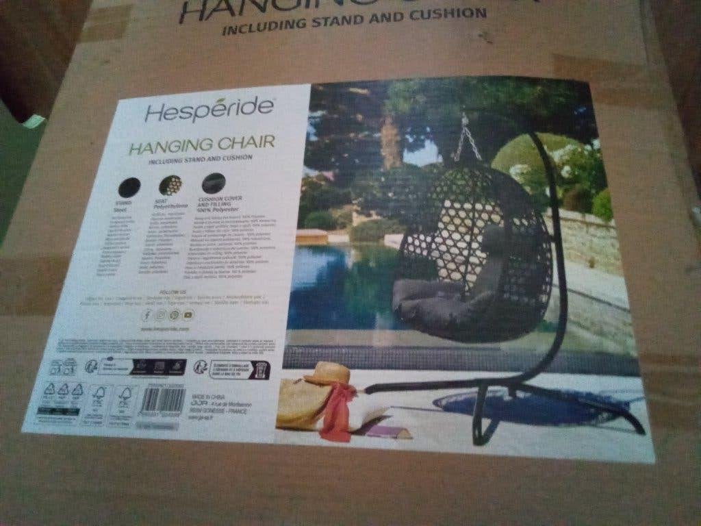 1 hesperide hangstoel hang stoel zwart ALLEEN OPHALEN, Ophalen, Nieuw, Metaal