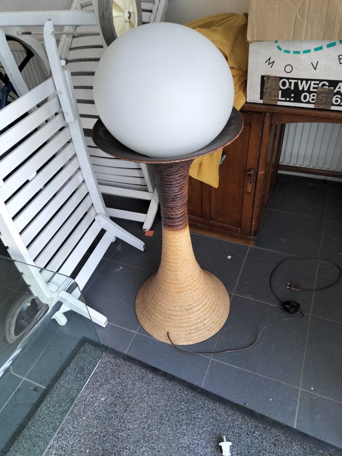 Doria Leuchten keramische vloerlamp, Ophalen, Zo goed als nieuw, 100 tot 150 cm