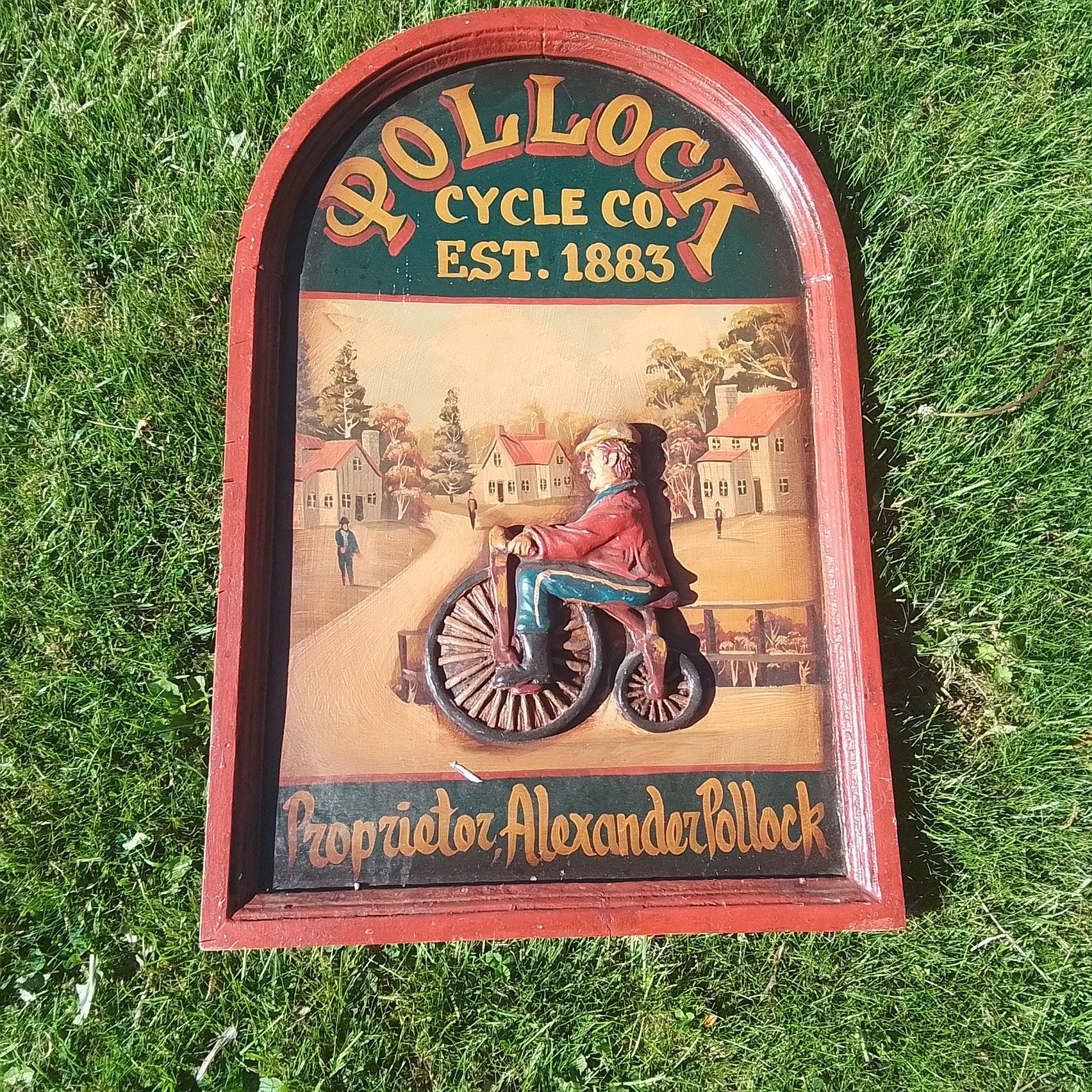 3D Wandbord Pollock Cycle Co., Ophalen of Verzenden