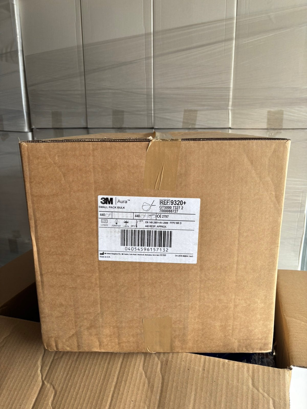 3M Aura 9320+ FFP2 stofmaskers 440 stuks nieuw per stuk, Doe-het-zelf en Verbouw, Adembescherming, Ophalen of Verzenden, Nieuw