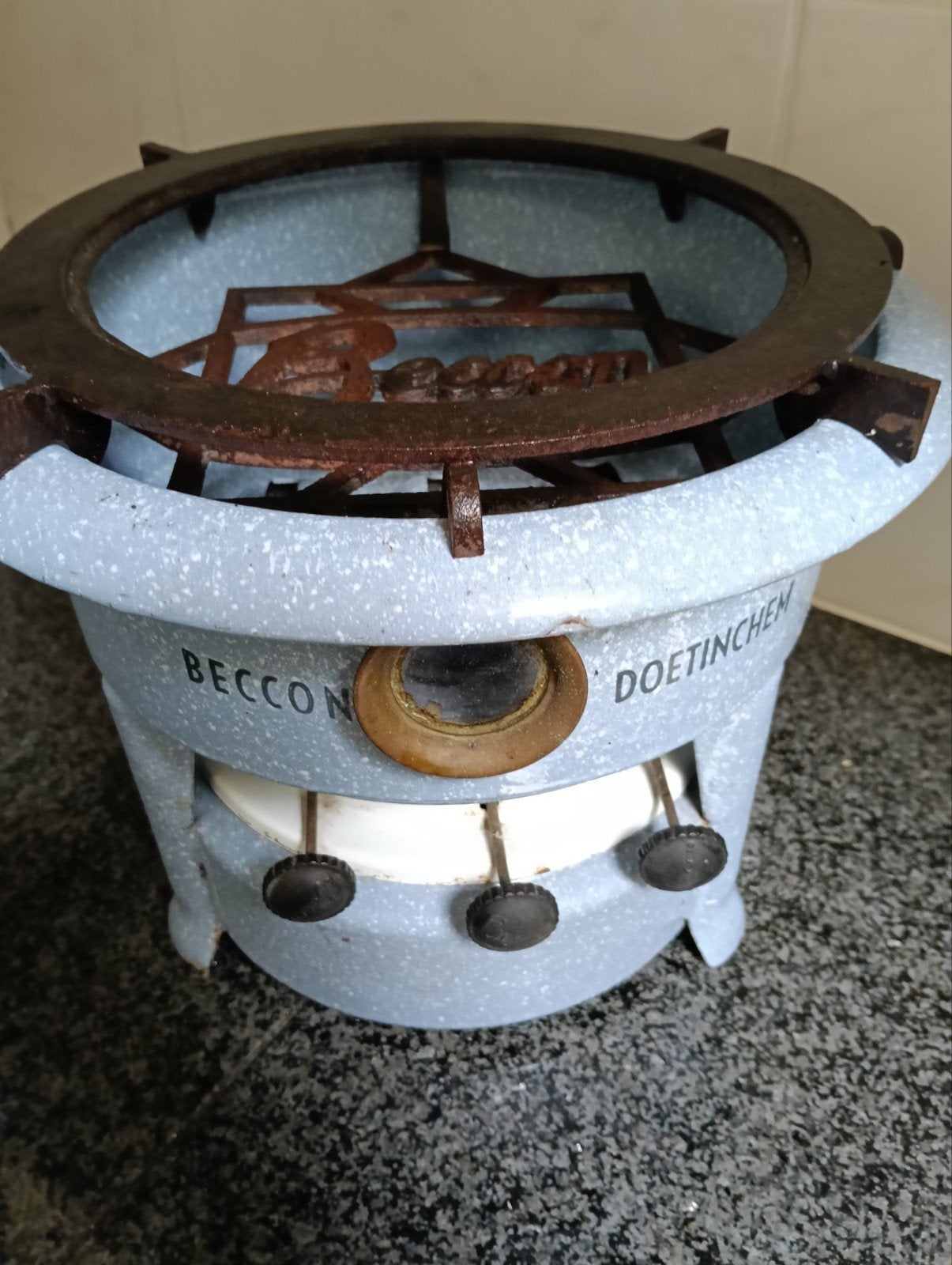 Vintage Beccom Doetinchem petroleumstel, Antiek en Kunst, Ophalen of Verzenden