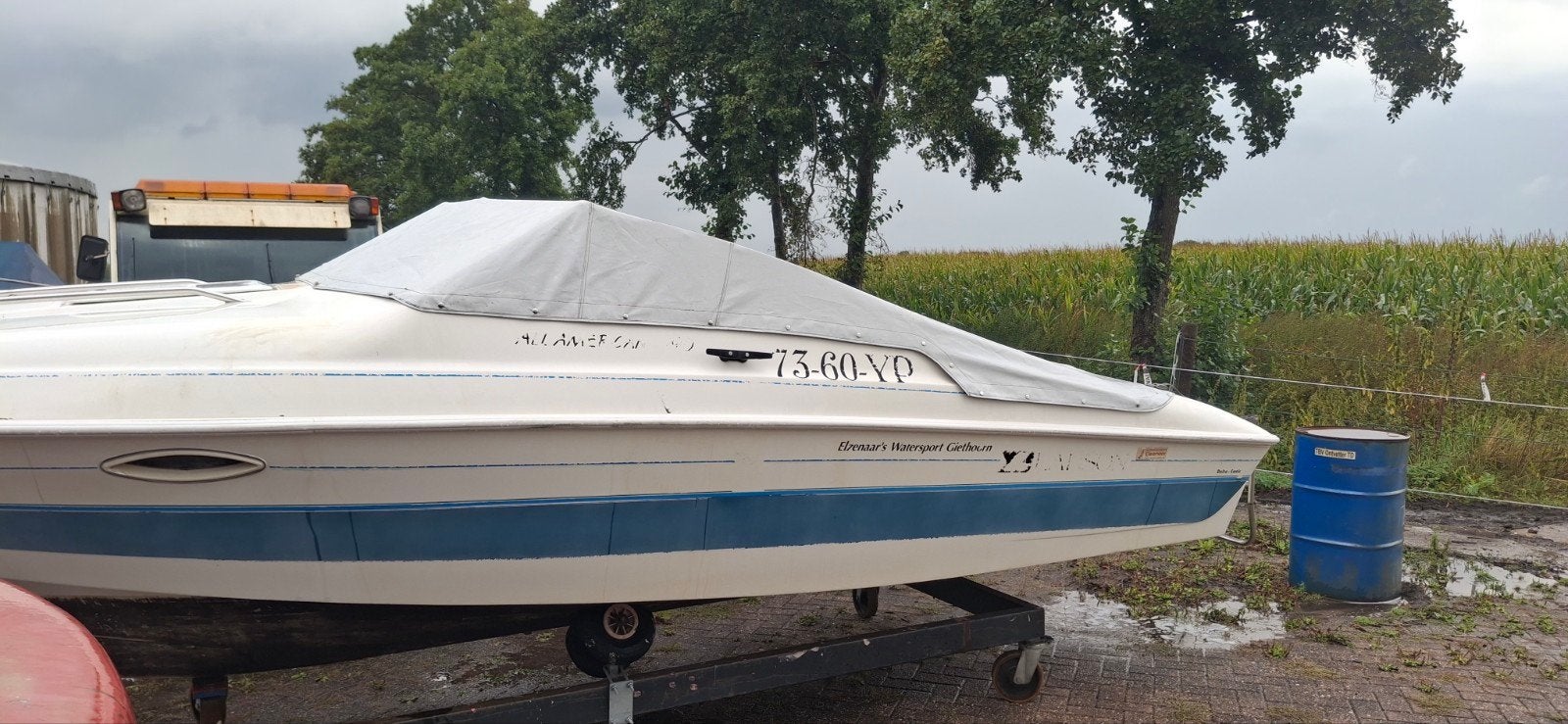 Speedboot consolboot cuddy met slaapplaatsen larson 590, Watersport en Boten, Ophalen, Gebruikt, Overige merken, Polyester