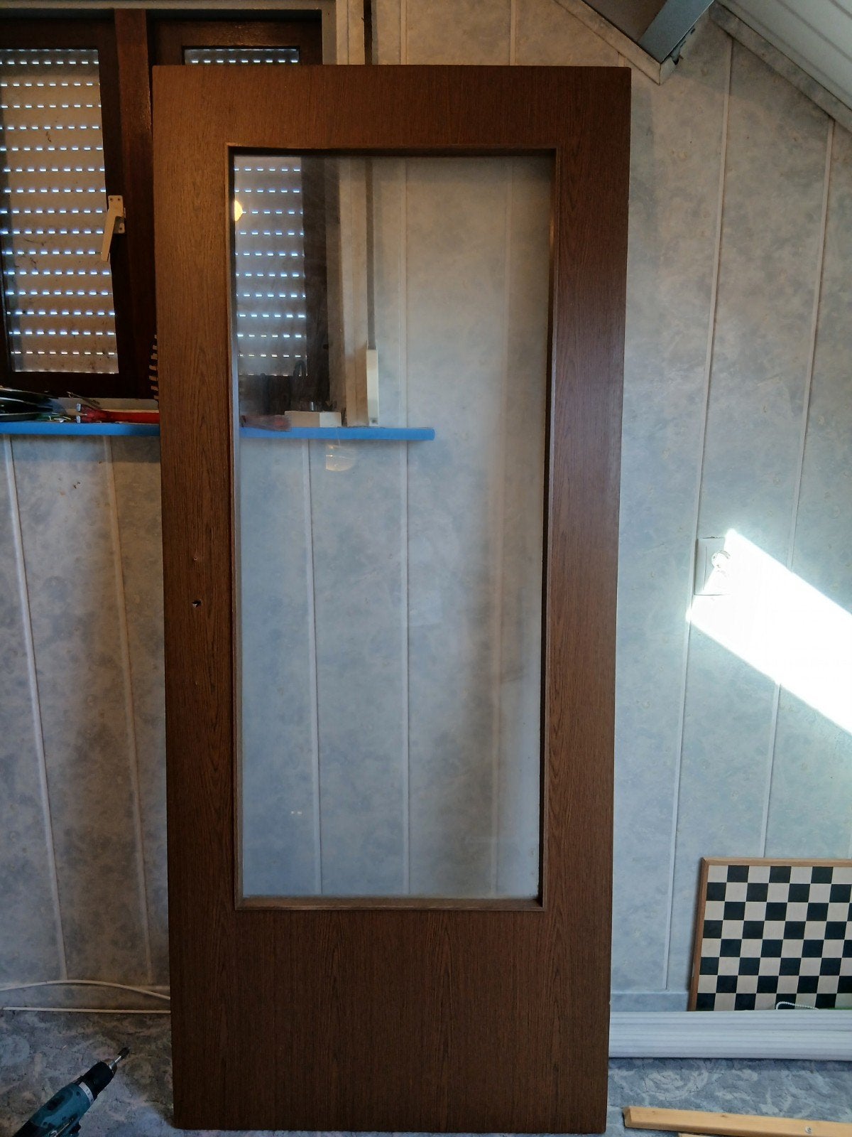 binnendeur gelamineerd met enkel glas, 201x85cm, Ophalen, 80 tot 100 cm, Binnendeur, Glas