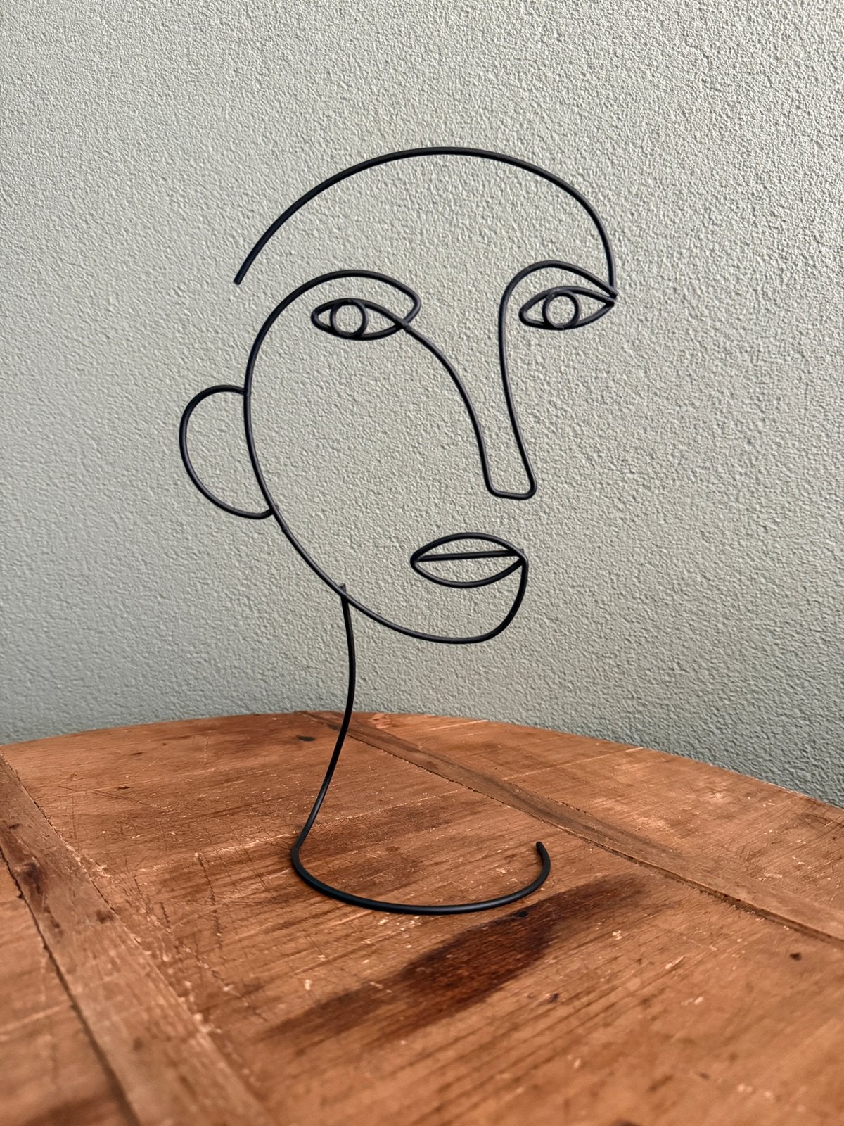 Kop / Hoofd / Draadwerk / Zwart / Kunst / Design, Huis en Inrichting, Ophalen of Verzenden, Zo goed als nieuw