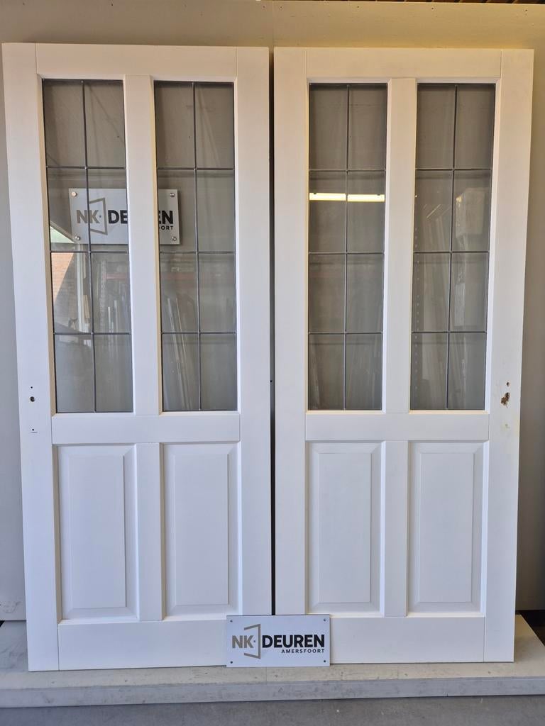 Glas in lood Ensuite deuren (186x231,5), Ophalen, Glas, Binnendeur, 200 tot 215 cm