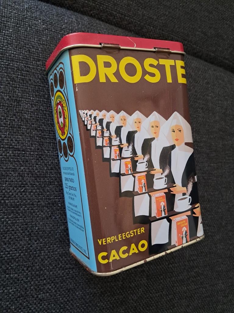 Droste cacaoblik vintage, Ophalen of Verzenden