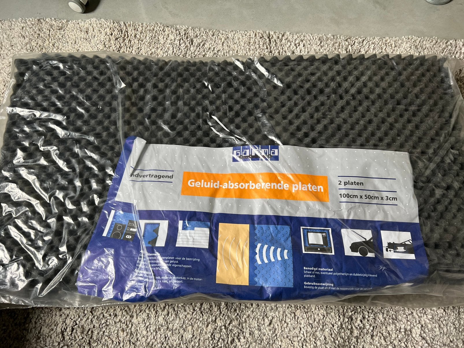 Geluidsabsorberende platen, geluidsisolatie, Overige materialen, Zo goed als nieuw, 15 m² of meer, Ophalen