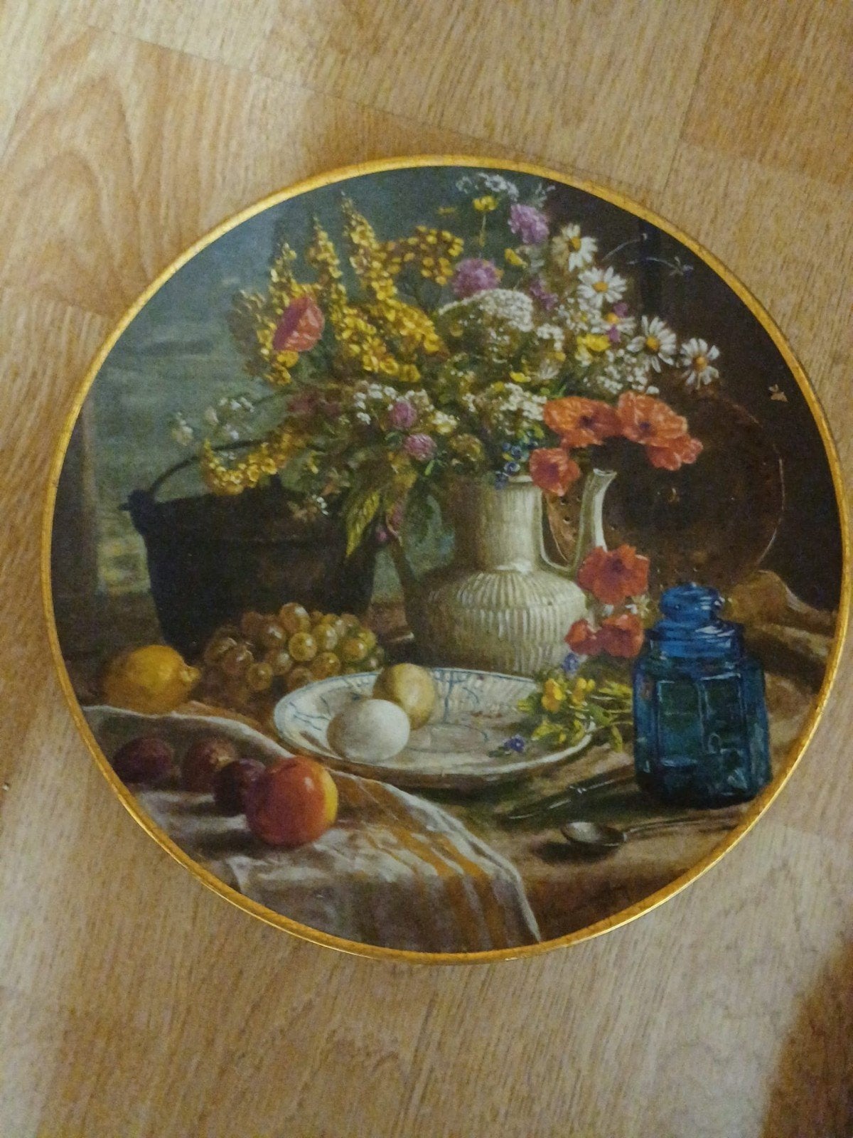 Twee antieke wandbordjes, Ophalen
