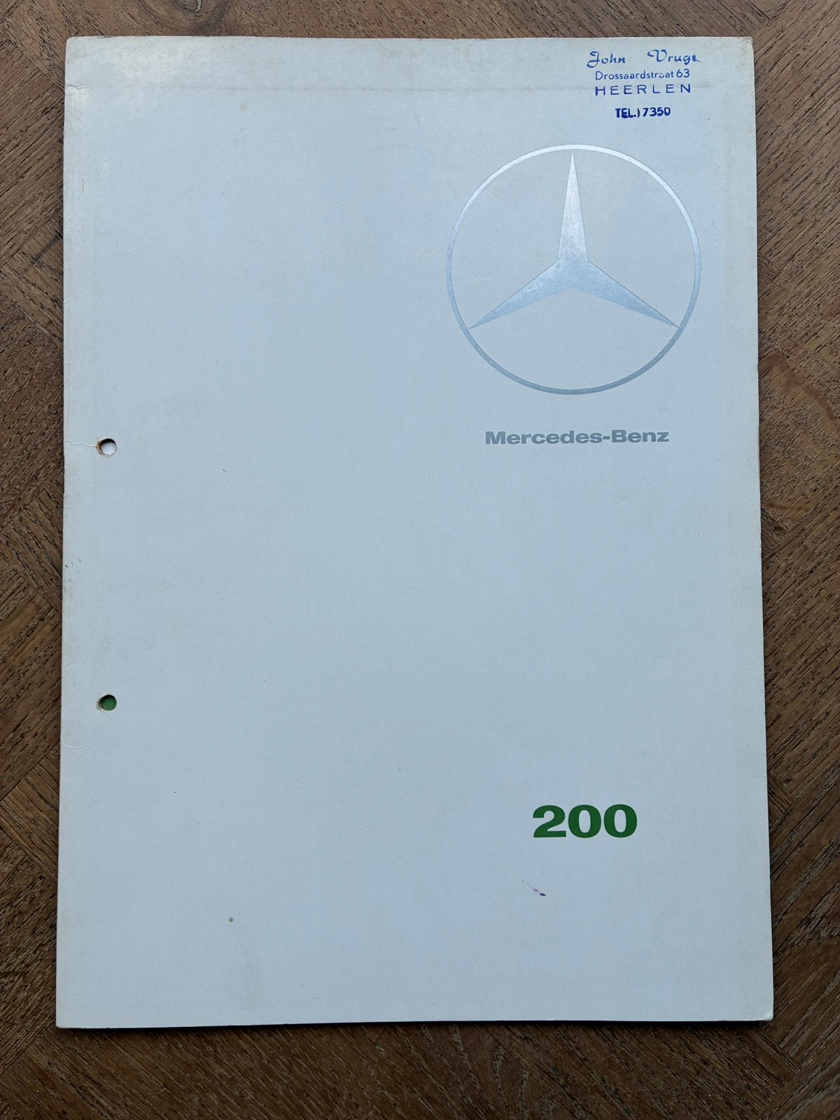Mercedes-Benz 200 brochure, Verzenden, Zo goed als nieuw, Mercedes