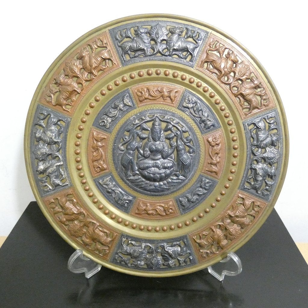 Tanjore artware - wandbord messing [1413], Ophalen of Verzenden