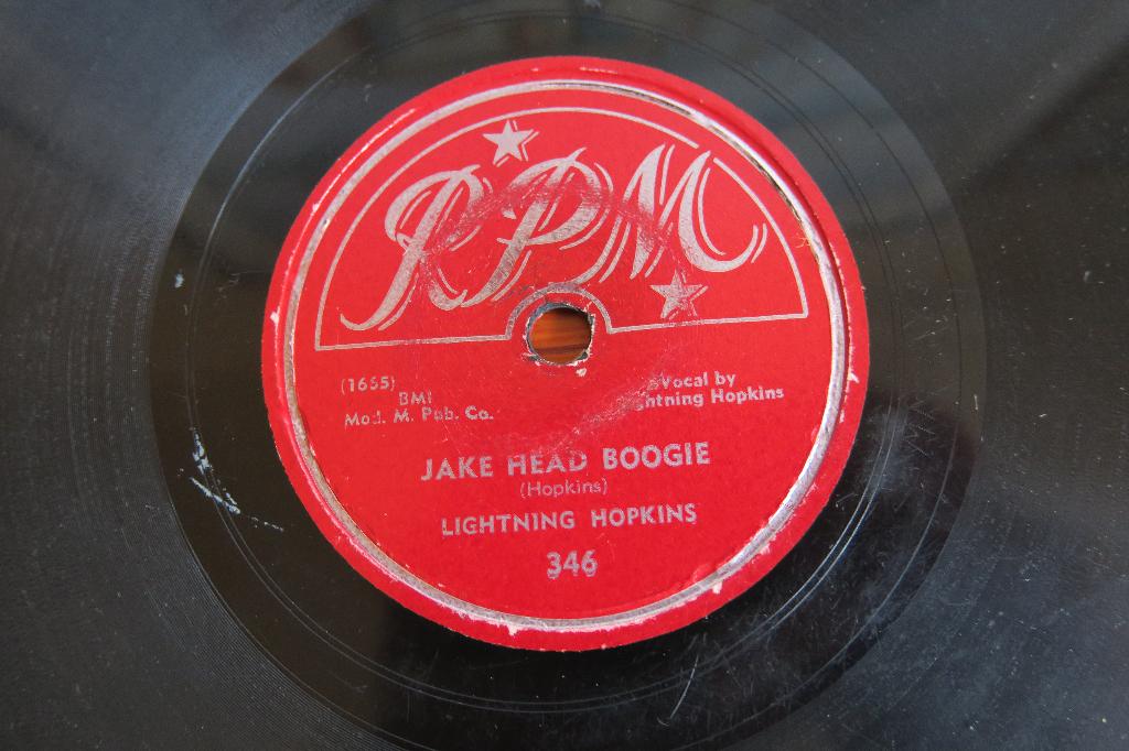 Lightening Hopkins Jake Head Boogie 78 toeren 78 rpm blues, Ophalen of Verzenden, Gebruikt, 10 inch, Blues