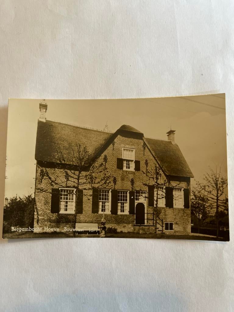 Ansichtkaart: Bergambacht Hoeve,, Verzamelen, Ansichtkaarten | Nederland, Ophalen of Verzenden, Voor 1920, Ongelopen, Zuid-Holland