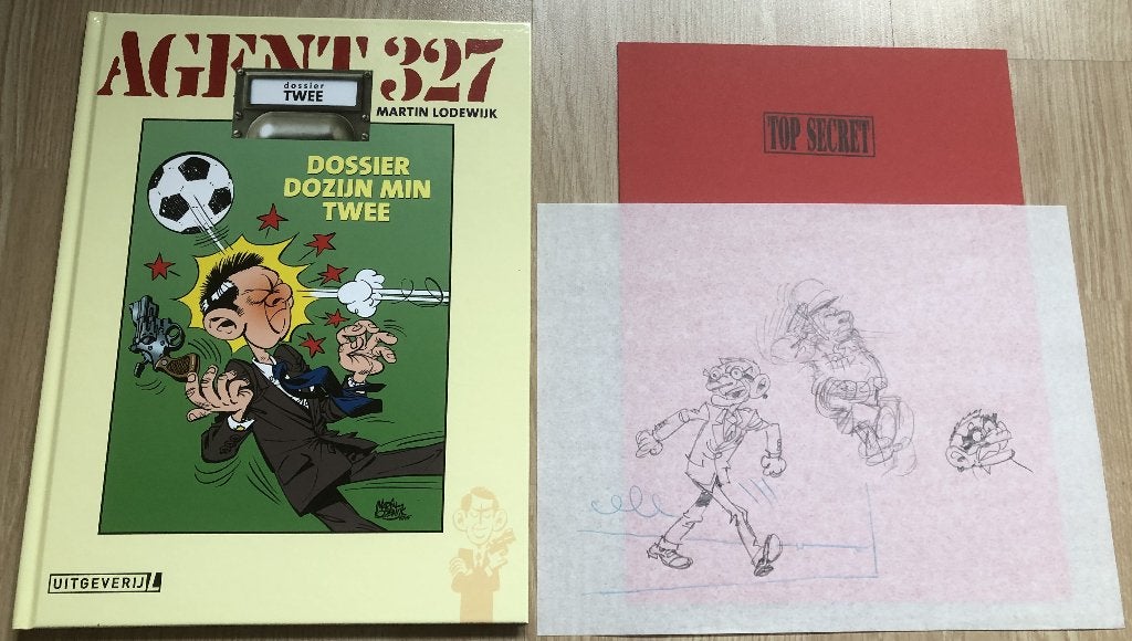 MARTIN LODEWIJK - LUXE AGENT 327 - MET ORIGINELE SCHETS, Boeken, Eén stripboek, Ophalen of Verzenden, Nieuw
