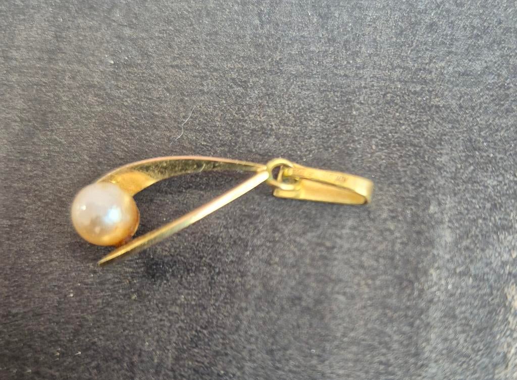 goude ketting hangers 585, Ophalen of Verzenden, Zo goed als nieuw, Goud, Goud