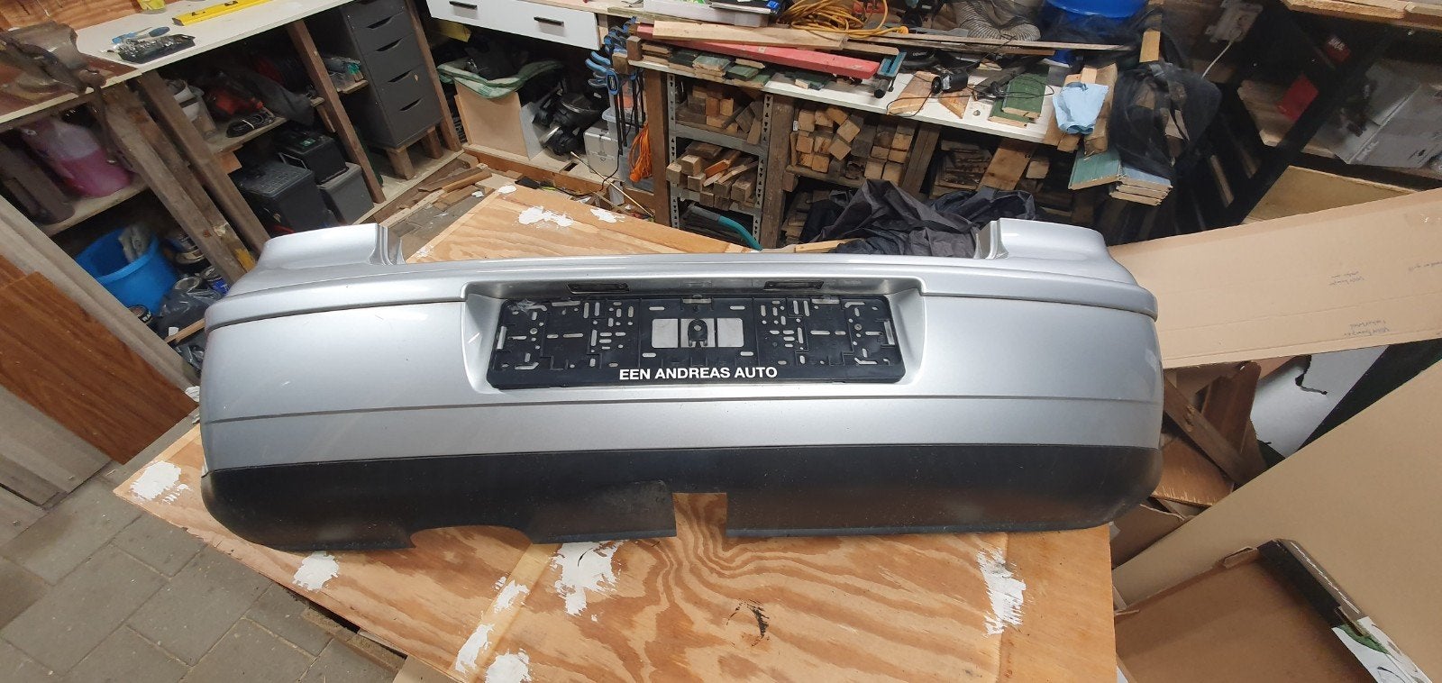 Volkswagen Polo 9n Achterbumper - Zilver, Auto-onderdelen, Ophalen, Gebruikt, Volkswagen, Achter