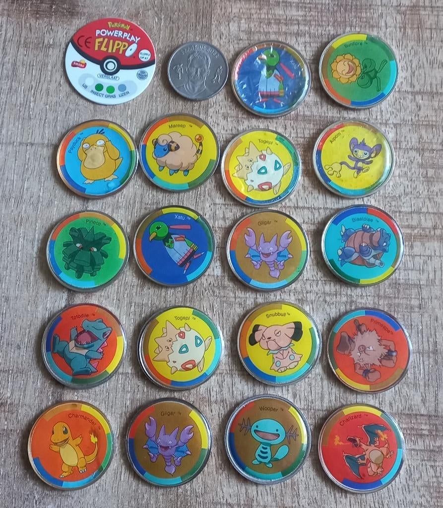 Pokomon munten., Verzamelen, Flippo's, Ophalen of Verzenden, Losse flippo's