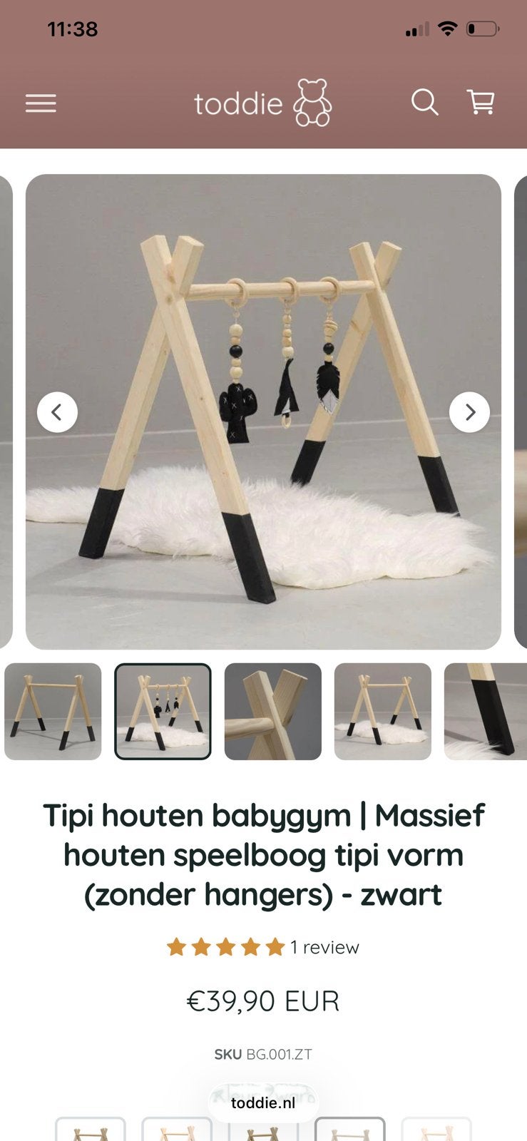 Houten babygym, Ophalen, Zo goed als nieuw