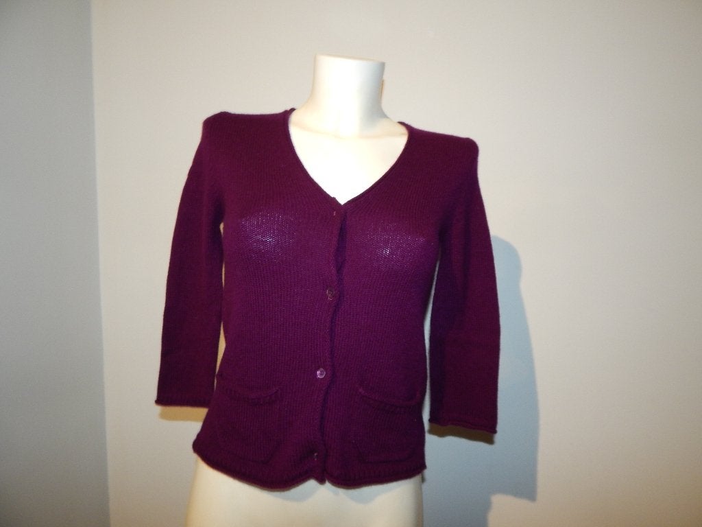 Miu Miu mooi cashmere vest diep paar van kleur mt S