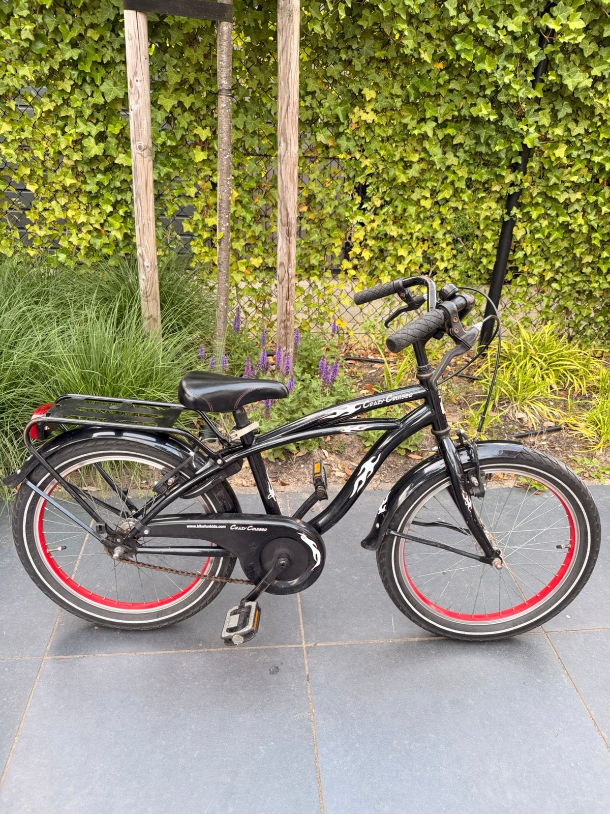 Zwarte kinderfiets Crazy Cruiser, 20 inch, Fietsen en Brommers, Ophalen, Gebruikt, Terugtraprem, 16 tot 20 inch