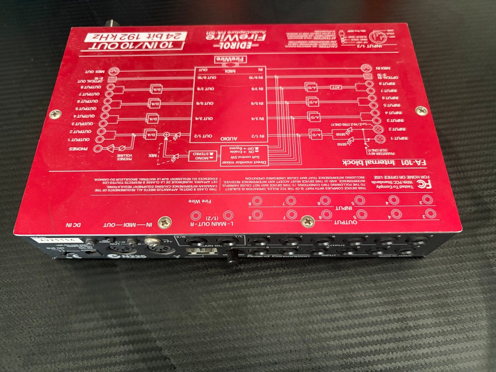 Edirol FA-101 FireWire Audio-interface 10 In/10 Out, Ophalen of Verzenden, Gebruikt