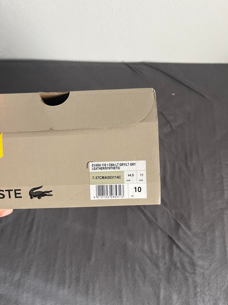 Lacoste Evara 119 1 CMA LT GRY/LT GRY Sneakers Maat 44.5, Ophalen of Verzenden, Zo goed als nieuw