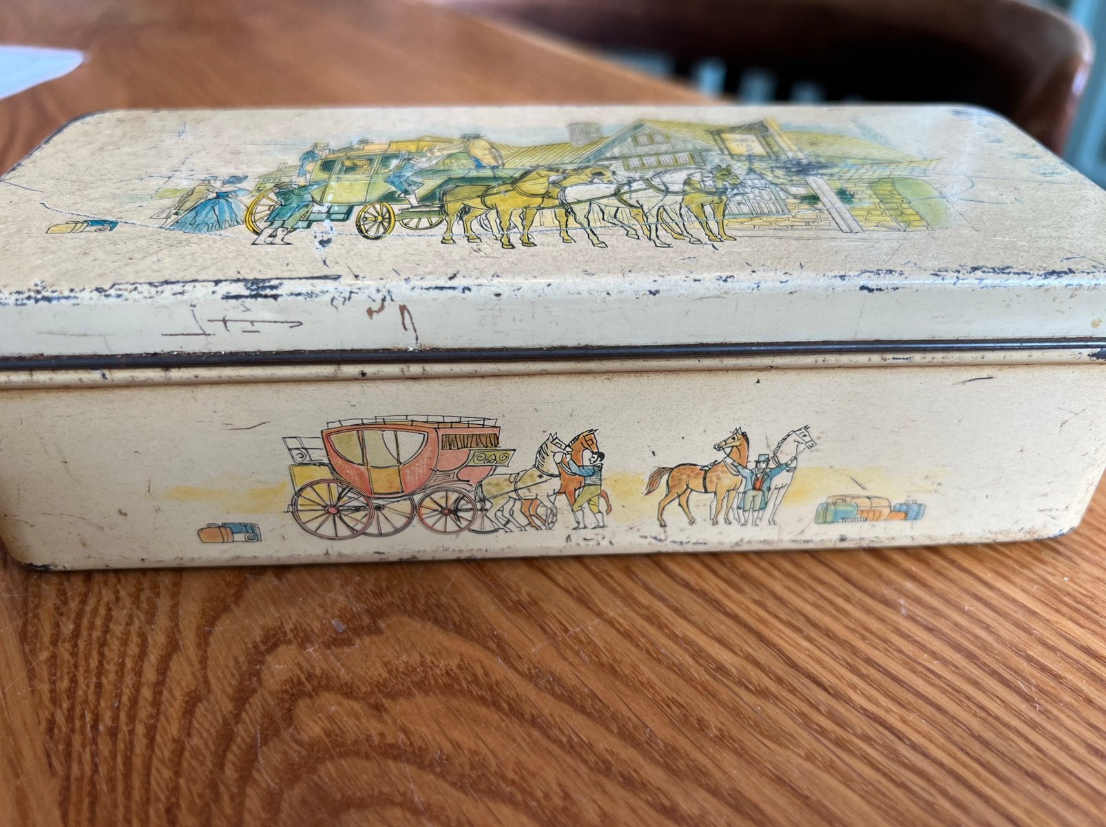 Vintage Pickwick Thee Blik, Verzamelen, Blikken, Gebruikt, Thee, Ophalen of Verzenden