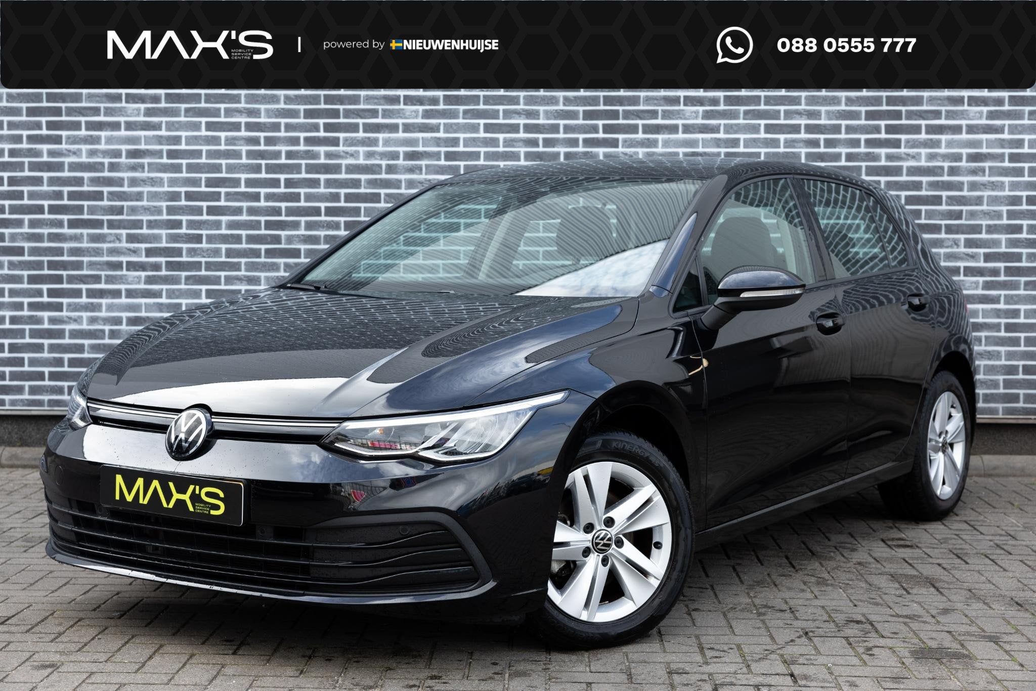 Volkswagen Golf 1.0 eTSI DSG Life | Navigatie Discover Media, Auto's, Stof, Gebruikt, Zwart, Bedrijf