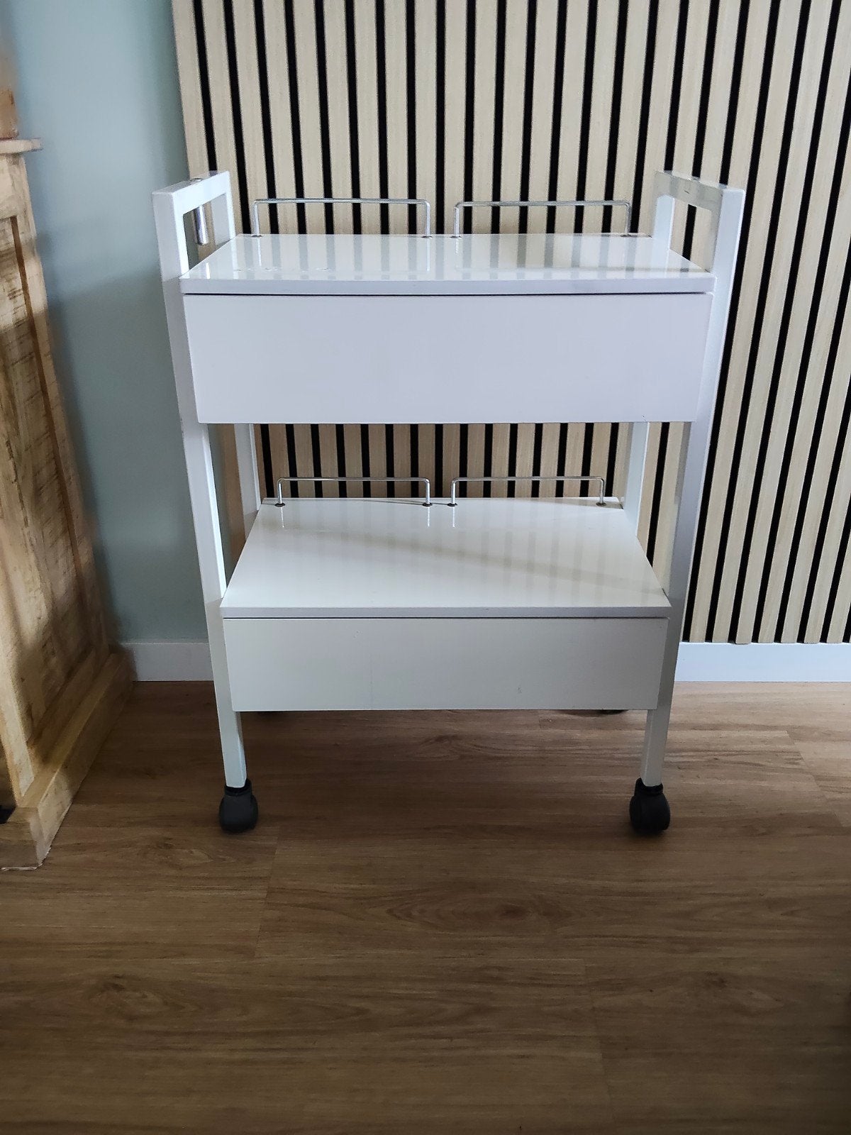 Witte trolley met lades - 36x62,5x86 cm, Huis en Inrichting, Ophalen
