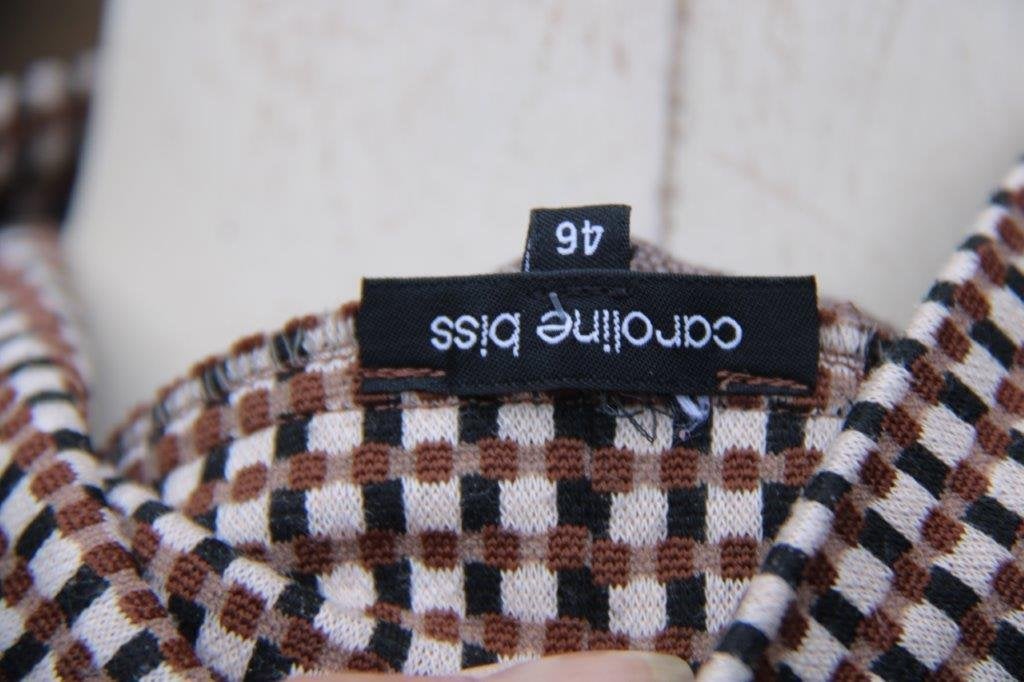 Jurk bruin/ beige Caroline Biss mt 46 Vaste prijs, Bruin, Maat 46/48 (XL) of groter, Ophalen of Verzenden, Zo goed als nieuw