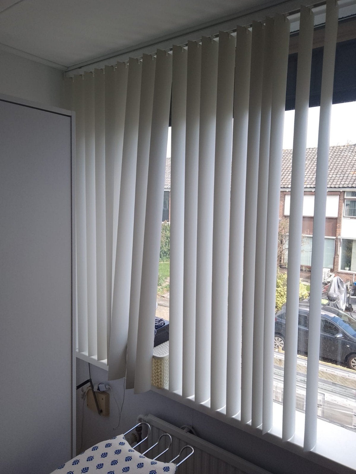 Witte verticale lamellen - 150x147 cm, Ophalen, Inclusief montageonderdelen, Wit, Lamellen