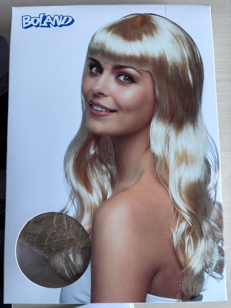 Blonde pruik lang haar, incl haarnetje, Ophalen of Verzenden, Nieuw, Accessoires