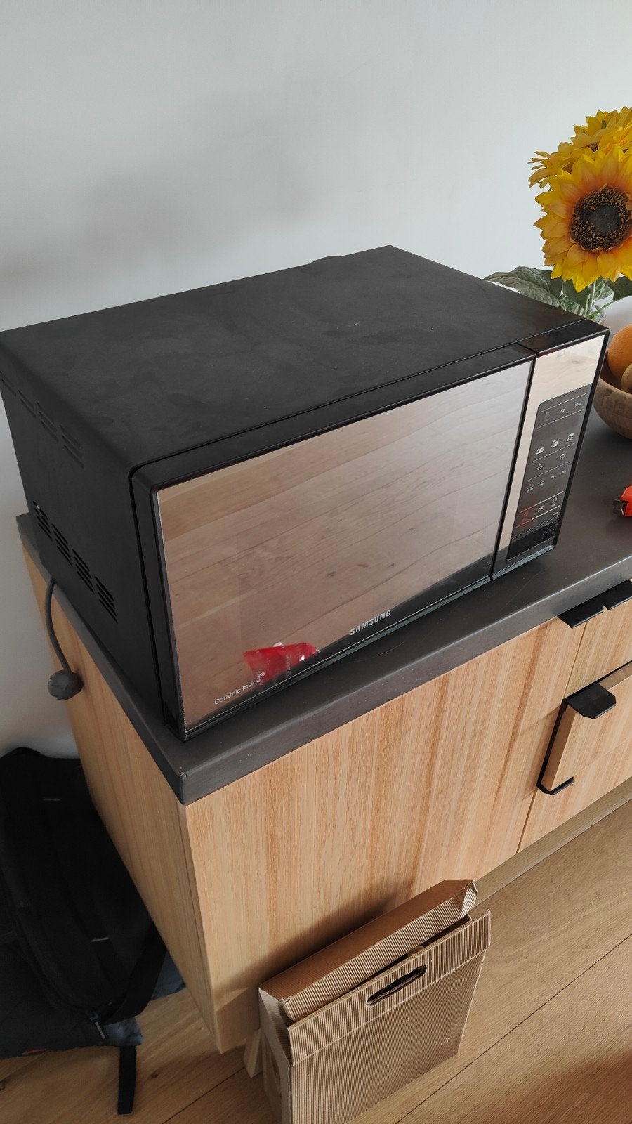 Samsung ME83X Magnetron - Zwart/Zilver, Witgoed en Apparatuur, Ophalen, Gebruikt, Magnetron, Draaiplateau