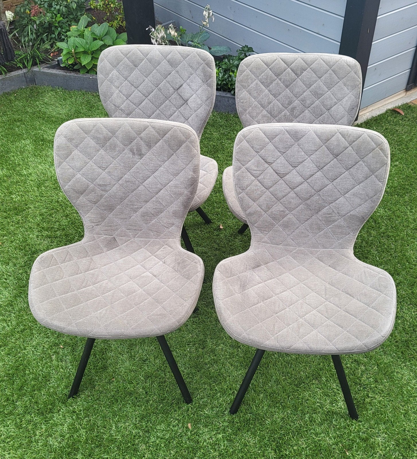 Vier mooie eetkamerstoelen, Ophalen, Zo goed als nieuw, Vier, Stof