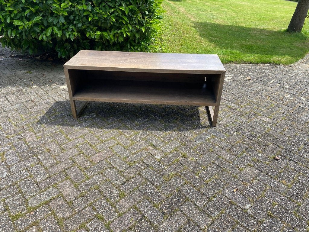 TV kast in eiken fineer / meubel / kastje, Ophalen, Gebruikt, 100 tot 150 cm, Eikenhout